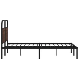 Berkfield Home Bed Frame Without Mattress 120x200 cm Brown Oak Engineered Wood - Size: Small Double - thumbnail 6