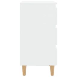 Berkfield Home Bed Cabinet with Solid Wood Legs White 40x35x69 cm - Size: 40 x 35 x 69 cm - thumbnail 6