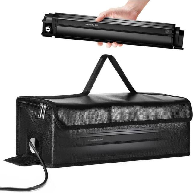 NESTLUNE Fireproof Explosionproof Ebike Battery Safety Bag in Black - Size: 500mm - image 1