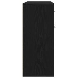 Berkfield Home Sideboard Black Oak 88x30x70 cm Engineered Wood - Size: 88 x 30 x 70 cm - thumbnail 6