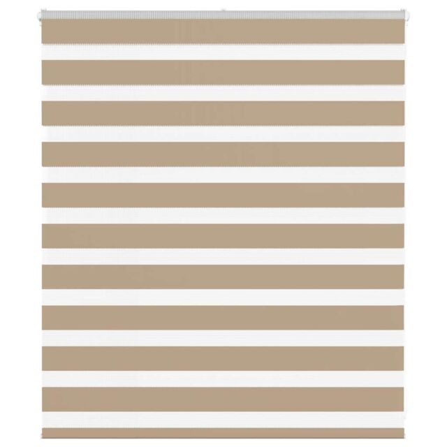 Berkfield Home Zebra Blind Sand Brown 120x100 cm Fabric Width 115.9 cm Polyester - image 1
