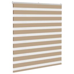 Berkfield Home Zebra Blind Sand Brown 120x100 cm Fabric Width 115.9 cm Polyester - thumbnail 3