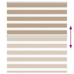 Berkfield Home Zebra Blind Sand Brown 120x100 cm Fabric Width 115.9 cm Polyester - thumbnail 5