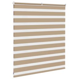 Berkfield Home Zebra Blind Sand Brown 120x100 cm Fabric Width 115.9 cm Polyester - thumbnail 4