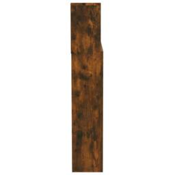Berkfield Home Headboard Cabinet Smoked Oak 200x19x103.5 cm in Brown - thumbnail 4