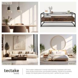 tectake Sideboard Maidenhead - Tabletop Made Of Safety Glass, 2 Large Drawers in Brown - thumbnail 7