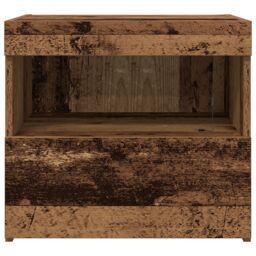 Berkfield Home Bedside Cabinet with LED Lights Old Wood 50x40x45 cm in Brown - Size: 50 x 40 x 45 cm - thumbnail 6