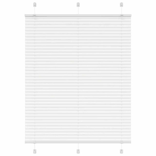 Berkfield Home Pleated Blind White 105x150 cm Fabric Width 104.4 cm Polyester - image 1