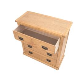 Cabinet Bits Lucca 4 Drawer Chest of Drawers Bras Drop Handle in Light Brown - thumbnail 4