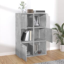 Berkfield Home Storage Cabinet Concrete Grey 60x29.5x90 cm Engineered Wood - thumbnail 3