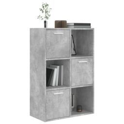 Berkfield Home Storage Cabinet Concrete Grey 60x29.5x90 cm Engineered Wood - thumbnail 4