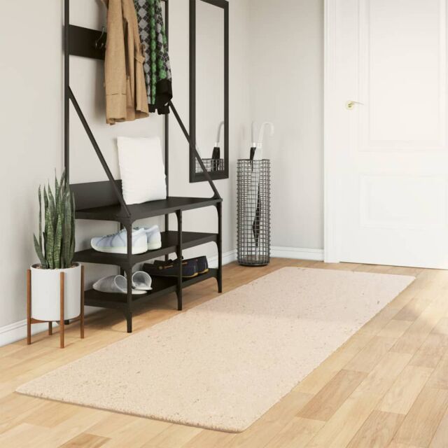 Berkfield Home Rug HUARTE Short Pile Soft & Washable Beige 80x250 cm - Size: Medium - image 1
