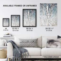 "Artery8 Birch tree forest Carol M Highsmith Wall Art Poster Print - Size: W12"" x H16""" - thumbnail 3