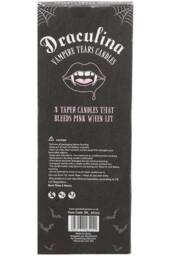KDMD Set of 4 Pink Vampire Tears Taper Candles in Black - thumbnail 3