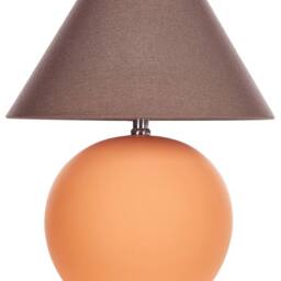 Wyld and Coco Orange Ceramic Table Lamp with Linen Shade 41 cm - thumbnail 2