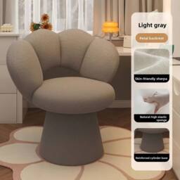 FORGEVIO Dressing Chair Swivel Makeup Stool, Dressing Table Suitable in Grey - thumbnail 3