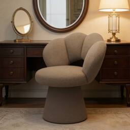 FORGEVIO Dressing Chair Swivel Makeup Stool, Dressing Table Suitable in Grey