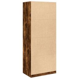 Berkfield Home Wardrobe Smoked Oak 80x50x200 cm Engineered Wood in Brown - Size: 80 x 50 x 200 cm - thumbnail 6