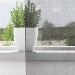 Berkfield Home Voile Curtains with Rod Pockets 2 pcs Dark Grey - thumbnail 3