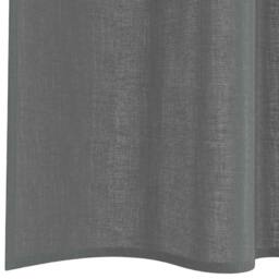 Berkfield Home Voile Curtains with Rod Pockets 2 pcs Dark Grey - thumbnail 6