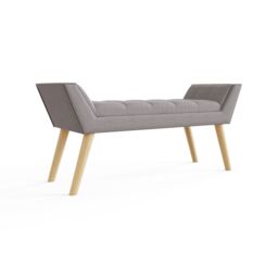 GFW Milan Ottoman Storage Bench in Grey - thumbnail 4