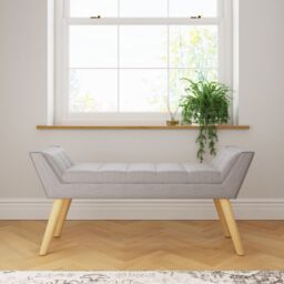 GFW Milan Ottoman Storage Bench in Grey - thumbnail 3
