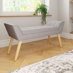 GFW Milan Ottoman Storage Bench in Grey - thumbnail 2