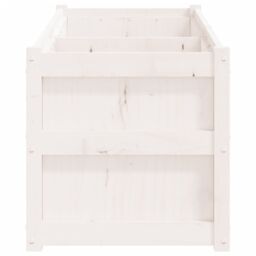 Berkfield Home Garden Planter White 150x50x50 cm Solid Wood Pine - Size: 150 x 50 x 50 cm - thumbnail 6