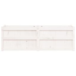 Berkfield Home Garden Planter White 150x50x50 cm Solid Wood Pine - Size: 150 x 50 x 50 cm - thumbnail 5
