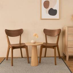 Wyld Haus Saffron Walnut Wood Effect Dining Chairs Set of 2 in Natural - thumbnail 2