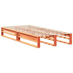Berkfield Home Bed Frame without Mattress Wax Brown 90x200 cm Solid Wood Pine - thumbnail 5