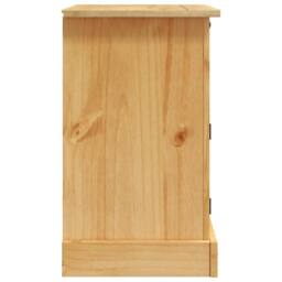 Berkfield Home Bedside Cabinet Mexican Pine Corona Range 53x39x66 cm in Light Tan - Size: 53 x 39 x 66 cm - thumbnail 6