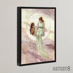 "Artery8 Frederick Stuart Church The Witch's Daughter Framed Canvas Art Print - Size: W12"" x H16""" - thumbnail 2