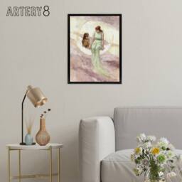"Artery8 Frederick Stuart Church The Witch's Daughter Framed Canvas Art Print - Size: W12"" x H16""" - thumbnail 3