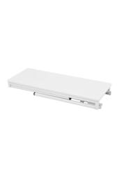 Living and Home Foldable 100 x 40cm 2-tier Office Desk with Adjustable Foot Pads in White - Size: 100 x 40 cm - thumbnail 6