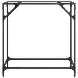 Berkfield Home Console Table with Transparent Glass Top 80x35x81 cm Steel in Brown - Size: 80 x 35 x 81 cm - thumbnail 4