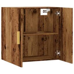 Berkfield Home Wall Cabinet Old Wood 60x31x60 cm Engineered Wood in Brown - Size: 60 x 31 x 60 cm - thumbnail 5