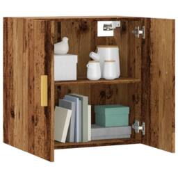 Berkfield Home Wall Cabinet Old Wood 60x31x60 cm Engineered Wood in Brown - Size: 60 x 31 x 60 cm - thumbnail 2