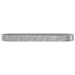 Berkfield Home Garden Raised Bed Powder-coated Steel 450x140x36 cm Silver - Size: 450 x 140 x 36 cm - thumbnail 3