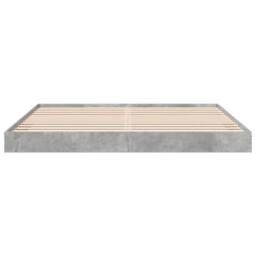 Berkfield Home Bed Frame without Mattress Concrete Grey 180x200 cm Super King - thumbnail 4