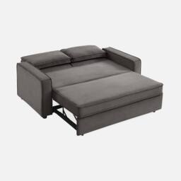 sweeek 2-seater Corduroy Sofa Bed in Grey - thumbnail 6