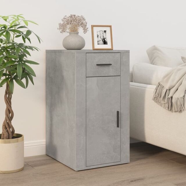 Berkfield Home Desk Cabinet Concrete Grey 40x49x75 cm Engineered Wood - Size: 40 x 49 x 75 cm - image 1