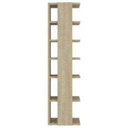 Berkfield Home Shoe Cabinet Sonoma Oak 27.5x27x102 cm Engineered Wood in Light Oak - thumbnail 5