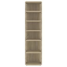 Berkfield Home Shoe Cabinet Sonoma Oak 27.5x27x102 cm Engineered Wood in Light Oak - thumbnail 4