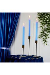 Deco Express Set Of 15 Taper Rustic Taper Candles in Blue - thumbnail 5
