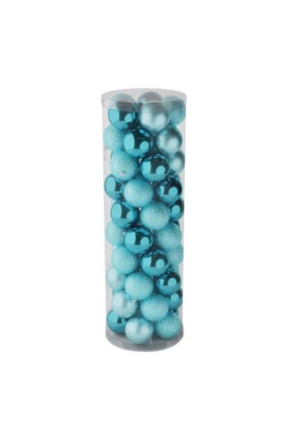 KDMD 48 Ice Blue Baubles in MattShiny & Glitter Finish 10cm - image 1