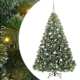 Berkfield Home Artificial Christmas Tree with 300 LEDs Green 180 cm PE & PVC - thumbnail 2