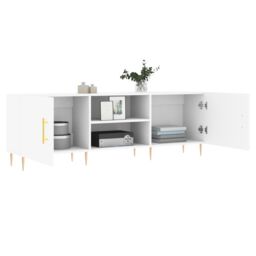 Berkfield Home TV Cabinet White 150x30x50 cm Engineered Wood - Size: 150 x 30 x 50 cm - thumbnail 4