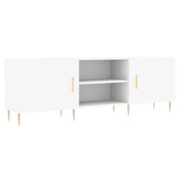 Berkfield Home TV Cabinet White 150x30x50 cm Engineered Wood - Size: 150 x 30 x 50 cm - thumbnail 2