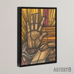 "Artery8 St Luke Hand Design for Dom Church Holst Framed Canvas Wall Art Print - Size: W12"" x H16""" - thumbnail 2